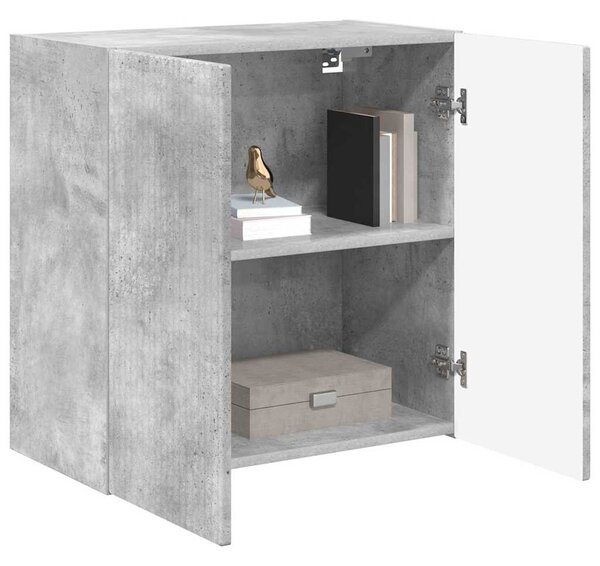 TV Fali Szekrény 59,5 x 31 x 60 cm Beton Szürke Szerelt Fa