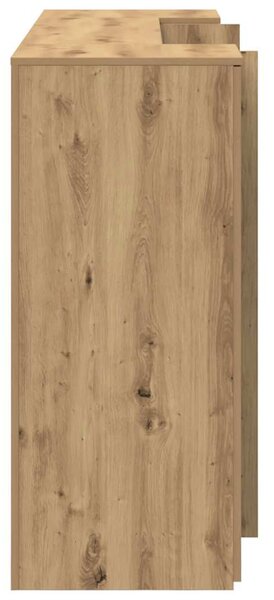 Recepciós pult kézműves tölgy 180x50x103,5 cm szerelt fa
