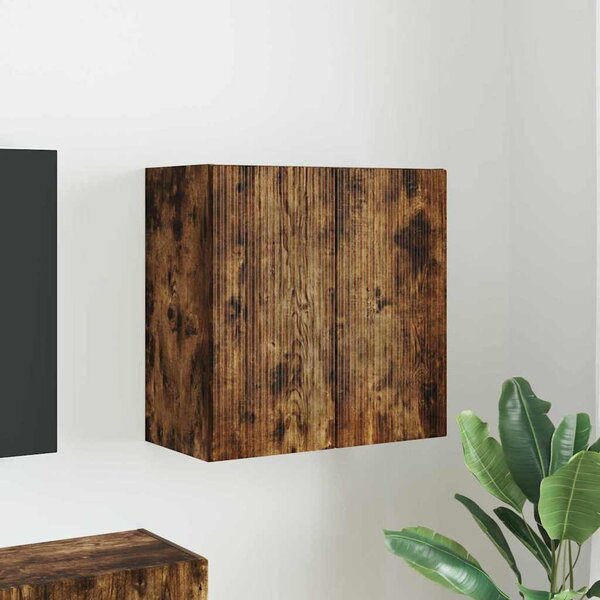 TV Fali Szekrény 59,5 x 31 x 60 cm Füstölt tölgy Szerelt Fa