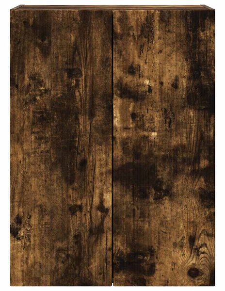 TV Fali Szekrény 59,5 x 31 x 80 cm Füstölt tölgy Szerelt Fa