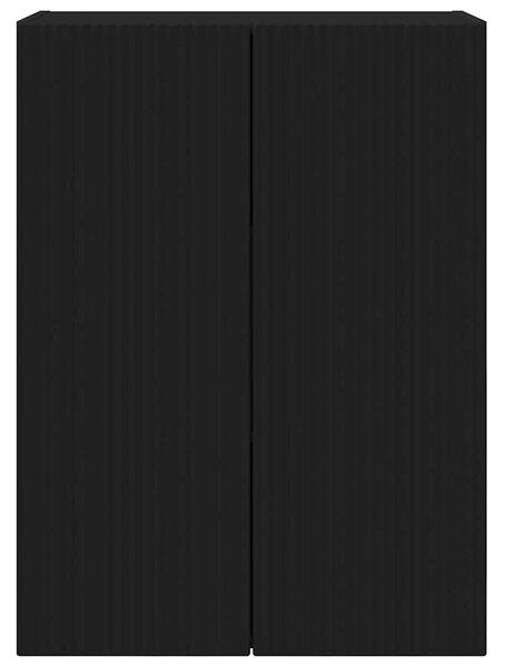 TV Fali Szekrény 59,5 x 31 x 80 cm Fekete Szerelt Fa