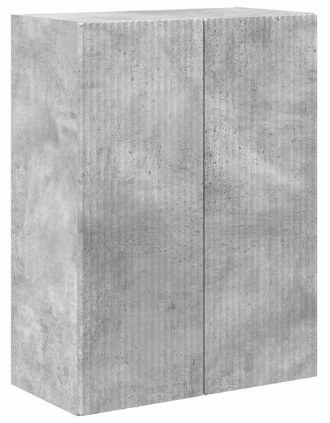 TV Fali Szekrény 59,5 x 31 x 80 cm Beton Szürke Szerelt Fa
