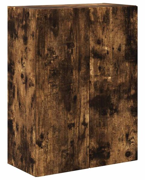 TV Fali Szekrény 59,5 x 31 x 80 cm Füstölt tölgy Szerelt Fa