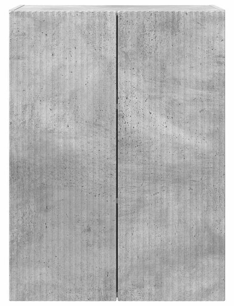TV Fali Szekrény 59,5 x 31 x 80 cm Beton Szürke Szerelt Fa