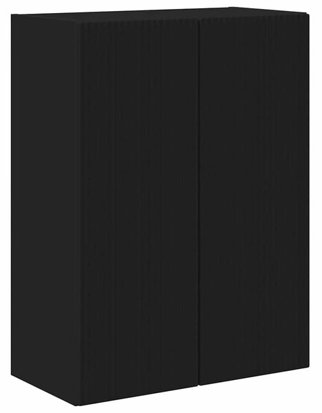 TV Fali Szekrény Fekete 59,5 x 31 x 80 cm Faanyag