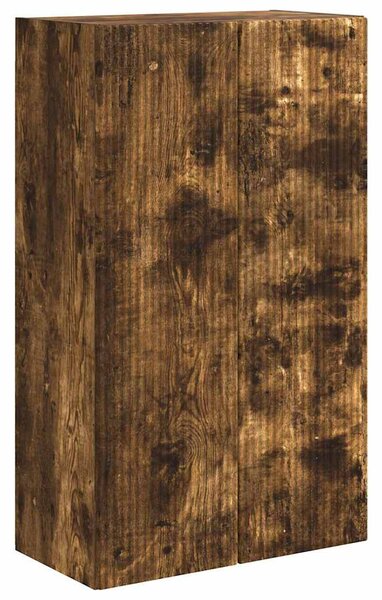 TV Fali Szekrény 59,5 x 31 x 100 cm Füstölt tölgy Szerelt Fa