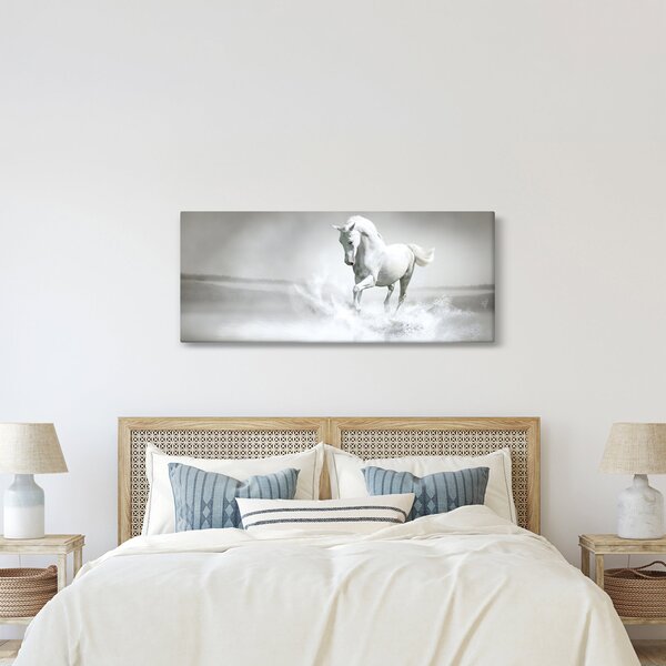 Kép - Fehér ló (120x50 cm)