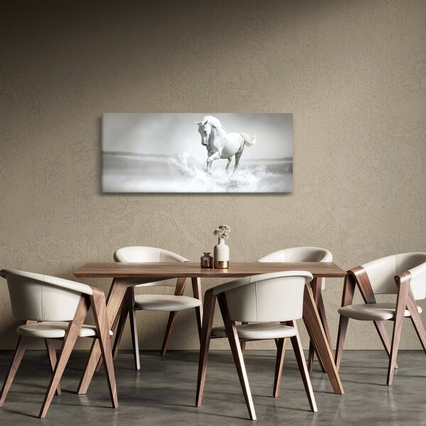 Kép - Fehér ló (120x50 cm)