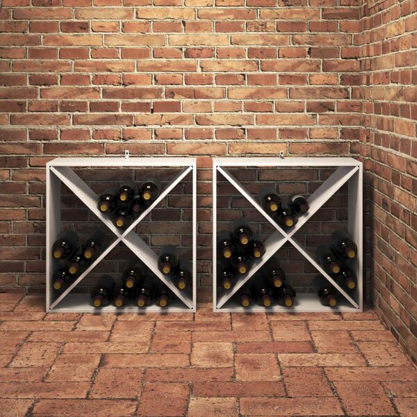 Borágas 2 pcs Fehér 62 x 25 x 62 cm Tömör fenyőfa
