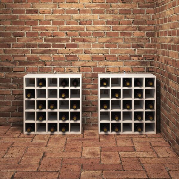 Borágas 2 pcs Fehér 56 x 25 x 56 cm Tömör fenyőfa