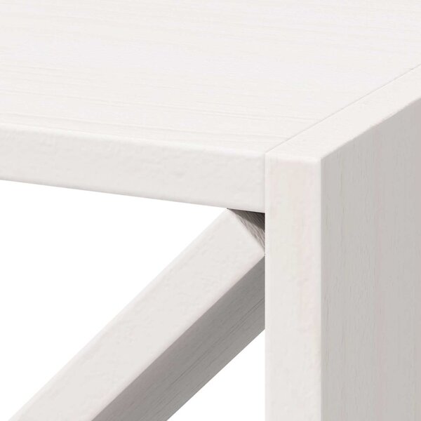 Borágas 2 pcs Fehér 62 x 25 x 62 cm Tömör fenyőfa