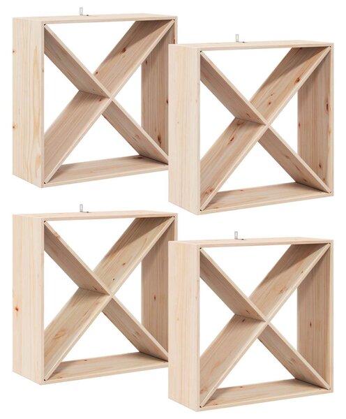 Borágas 4 pcs Természetes 62 x 25 x 62 cm Tömör fenyőfa