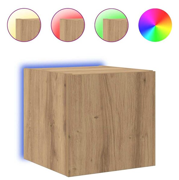 TV Fali Szekrény 30,5 x 35 x 30 cm Művészi tölgy Szerelt Fa