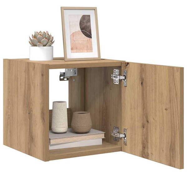 TV Fali Szekrény 30,5 x 35 x 30 cm Művészi tölgy Szerelt Fa