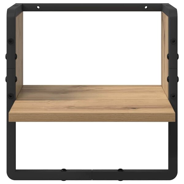 Falpolc polcokkal Művészi tölgy 30 x 25 x 30 cm Faanyag