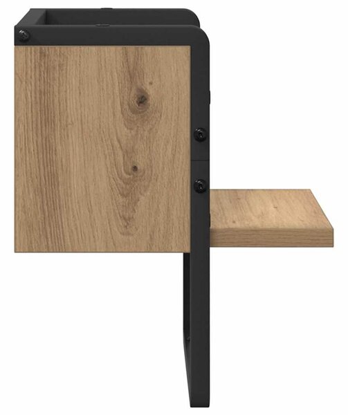 Falpolc polcokkal Művészi tölgy 20 x 25 x 30 cm Faanyag
