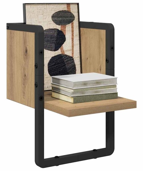 Falpolc polcokkal Művészi tölgy 20 x 25 x 30 cm Faanyag