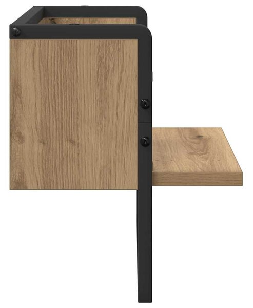 Falpolc polcokkal Művészi tölgy 30 x 25 x 30 cm Faanyag