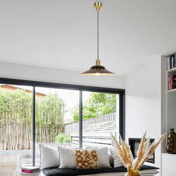 Függőlámpa COREP, Honu, dimmable, Fekete, Nappali, Fém