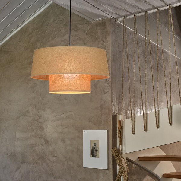 Függőlámpa COREP, Mali, dimmable, Bézs, Nappali, Papír / Karton