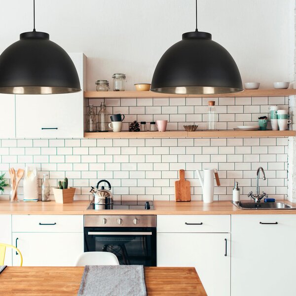 Függőlámpa COREP, Dock, dimmable, Fekete, Nappali, Fém, Modern