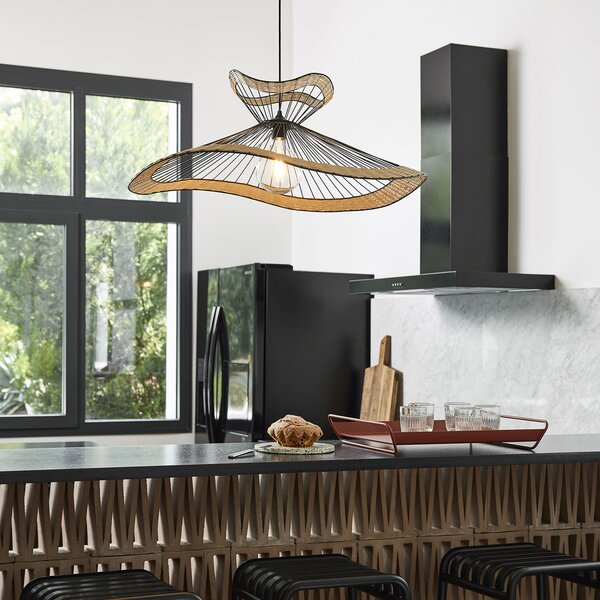 Függőlámpa COREP, Mekong, dimmable, Fekete, Nappali, Fém