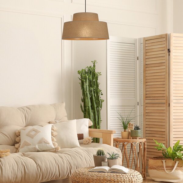 Függőlámpa COREP, Mallorca, dimmable, Bézs, Nappali, Papír / Karton