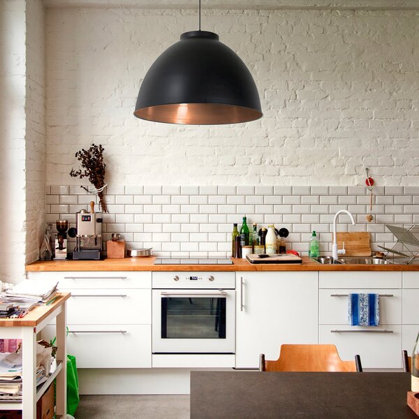Függőlámpa COREP, Dock, dimmable, Fekete, Nappali, Fém, Modern