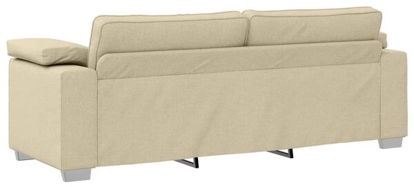 3-Fős kanapé Krém 220 cm szövet