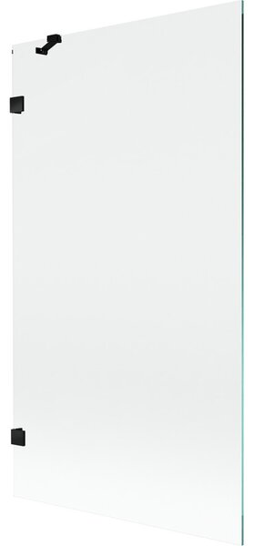 Mexen, Mexen Lunar 1 szárnyú kádparaván 100 x 150 cm, átlátszó, fekete - 897-100-000-70-00