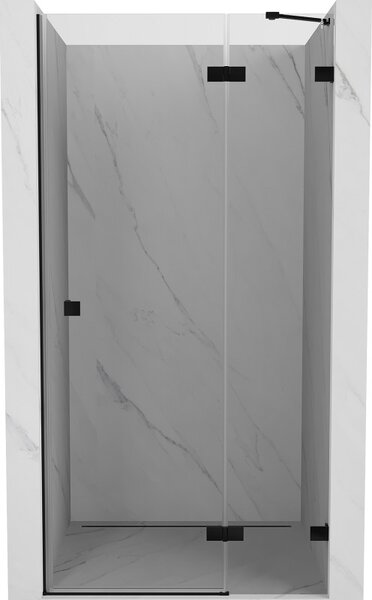 Mexen, Mexen Lunar jobb oldali billenő zuhanyajtó 70 cm, átlátszó, fekete - 834-070-000-70-00-P