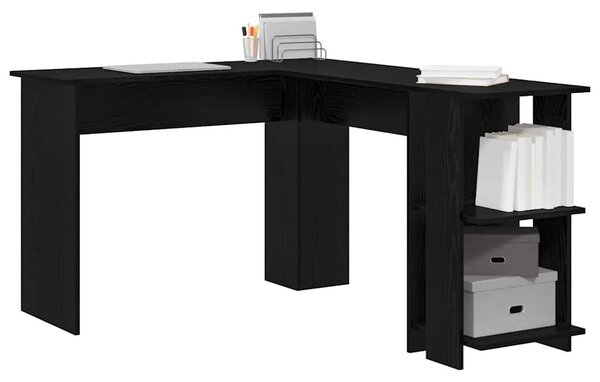 Sarokíróasztal Fekete tölgy Szerelt Fa 140 x 113,5 x 75 cm