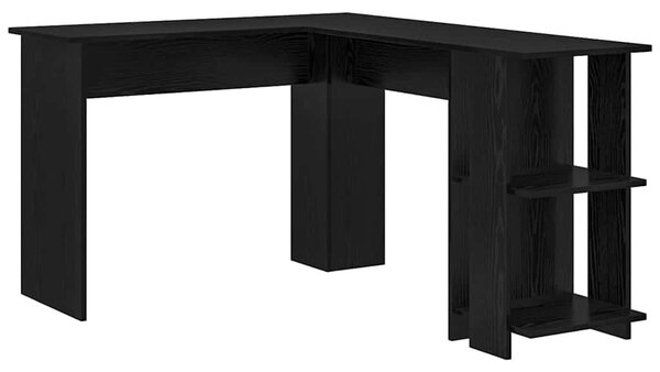 Sarokíróasztal Fekete tölgy Szerelt Fa 140 x 113,5 x 75 cm