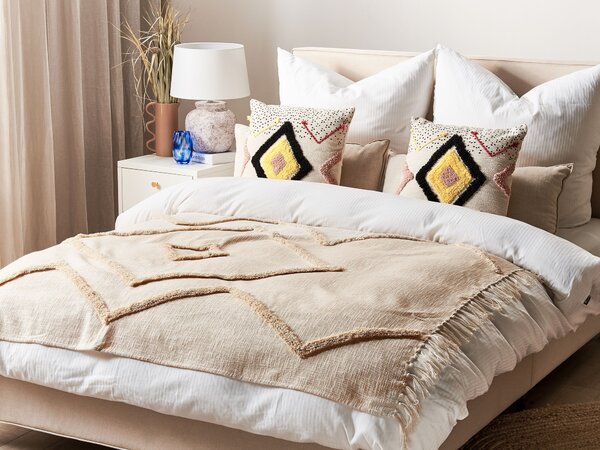 Takaró JAUNPUR Pamut 130 x 180 cm Bézs