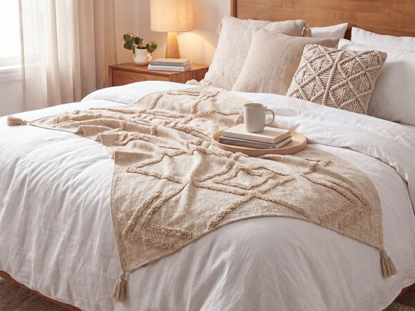 Takaró MORBI Pamut 130 x 180 cm Bézs