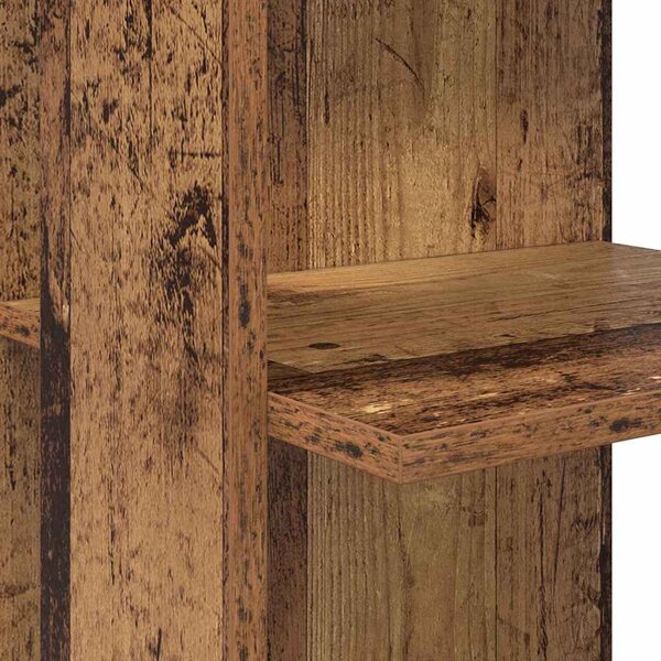Sarokíróasztal polcokkal Öreg fa 140 x 113,5 x 75 cm Faanyag