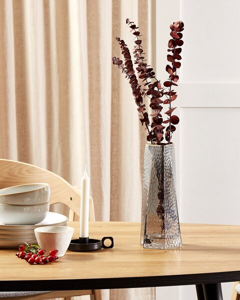 Virágtartó váza LILAIA 27 cm Üveg Szürke