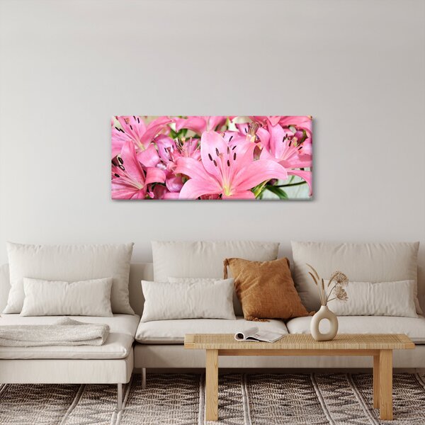 Kép - Rózsaszín liliomok (120x50 cm)