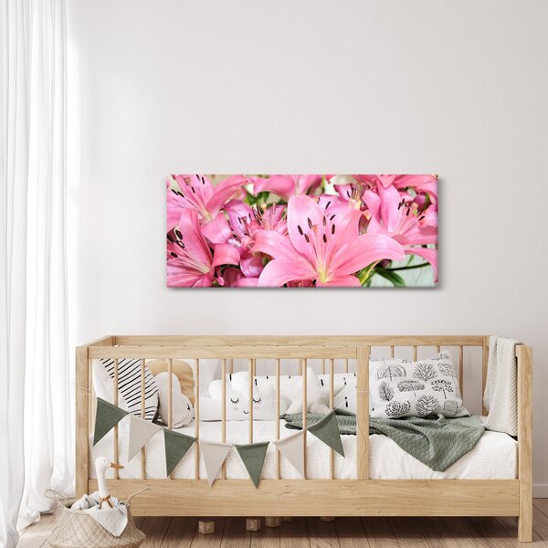 Kép - Rózsaszín liliomok (120x50 cm)