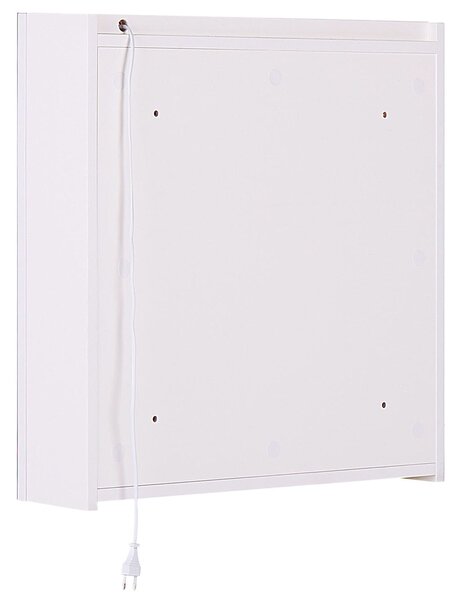Fürdőszobai tükrös faliszekrény LED CHABUNCO 60 cm 60 cm Fehér
