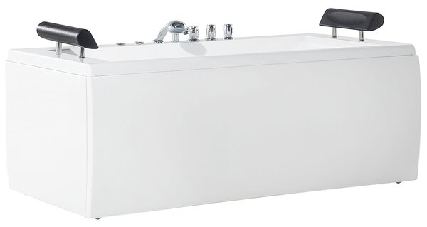 Sarok hidromasszázs kád LED világítással MONTEGO 172 x 83 cm Fehér