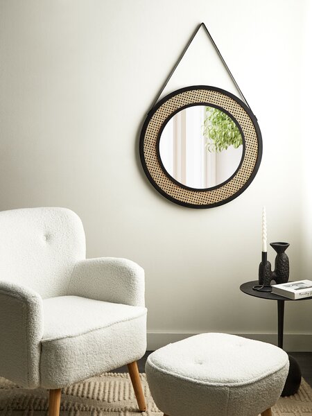 Falitükör CAMBRAI 70 cm 104 cm Rattan Természetes