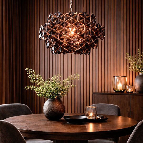 Függőlámpa By Rydéns, Monarque, dimmable, Fekete, Étkező, Műanyag
