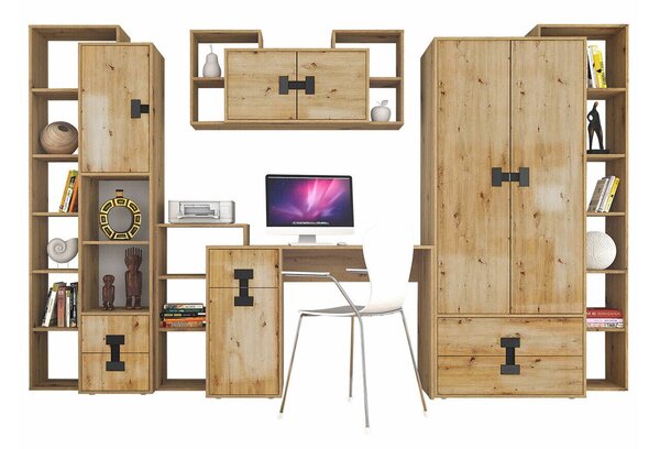 Otthoni iroda készlet Florevi 104, Artisan tölgy, Laminált forgácslap
