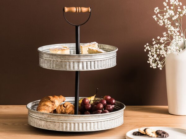 Kétszintes tortaállvány KOUIGN Ezüst