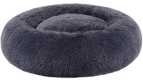 FEANDREA Kutyaágy, macskaágy, puha plüss felülettel 60 cm, sötétszürke