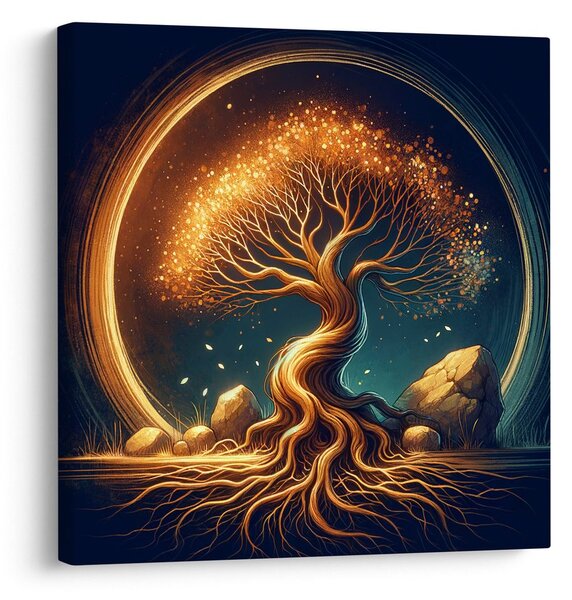 Kép varázslatos életfa éjjel