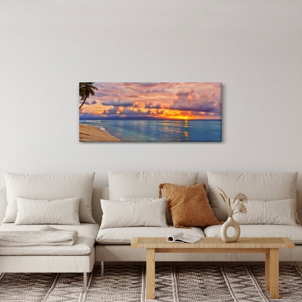 Kép - Naplemente a tengerparton (120x50 cm)