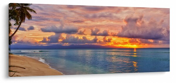 Kép - Naplemente a tengerparton (120x50 cm)