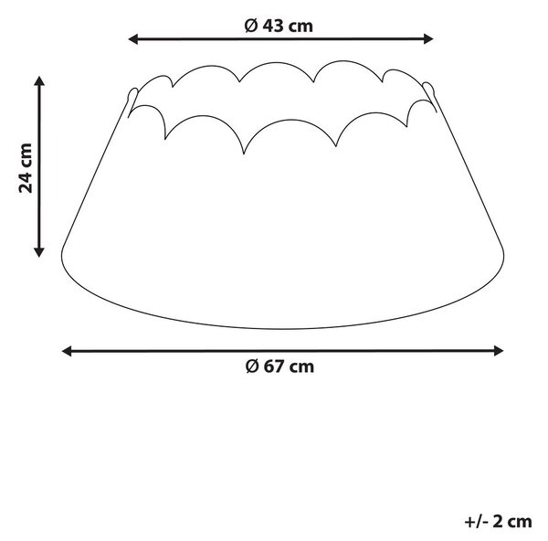 Karácsonyfa alátét GIVRE 67 cm Természetes